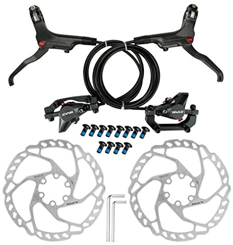 CYSKY MTB Hydraulic Disc Brakes Front Rear Brakes Caliper 160 mm Rotor Brake Kit Hydraulic Disc Brakes Set with Cable for Mountain Road Bike