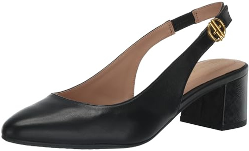 Cole Haan Women's 45MM High Heel Go-to Slingback Pump, Black Leather, 7.5 Medium