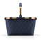 reisenthel carrybag frame rhombus midnight gold – Stabiler Einkaufskorb mit viel Stauraum und praktischer Innentasche – Elegantes und wasserabweisendes Design
