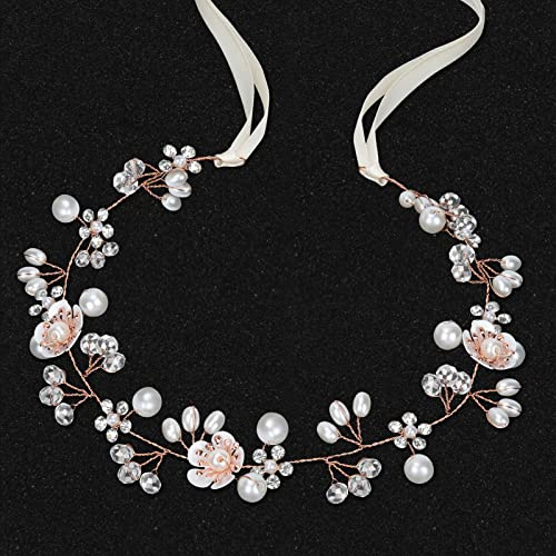 Haarschmuck Kommunion Mädchen für Blumenkranz, Haarbänder, Kinder, Hochzeit, Braut, Perlen, Stirnband