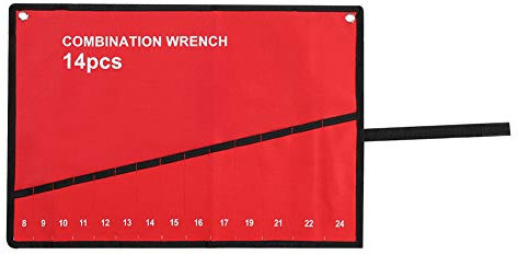 Bolsa de herramientas enrollable, Bolsa Organizadora De Lona Impermeable De Gran Capacidad Bolsa De Almacenamiento De Herramientas Enrollables Multibolsillo Llave Inglesa Soporte(14 pcs)