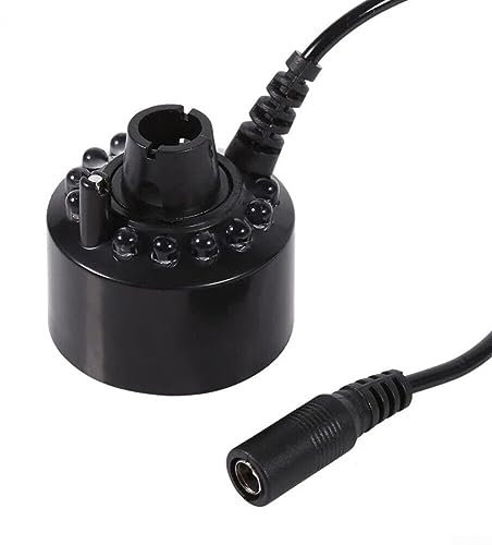 URPIZY Mist Maker, 12 LED for MISTER Fogger Water Fountain Pond Fog Machine Atomizer Air Humidifier, Indoor Fountain for MISTER Foggers for Pond, Rockery, Fish Tank