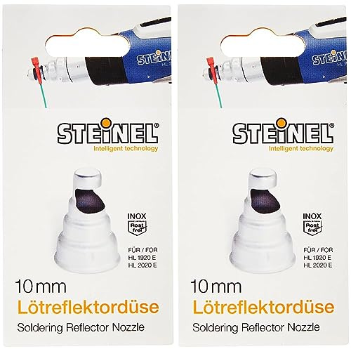 Steinel 74616 Lötreflektordüse, Zubehör für Heißluftgeräte, zum Löten und Schrumpfen von Lötmuffen und Schrumpfschläuchen, 10mm (Packung mit 2)