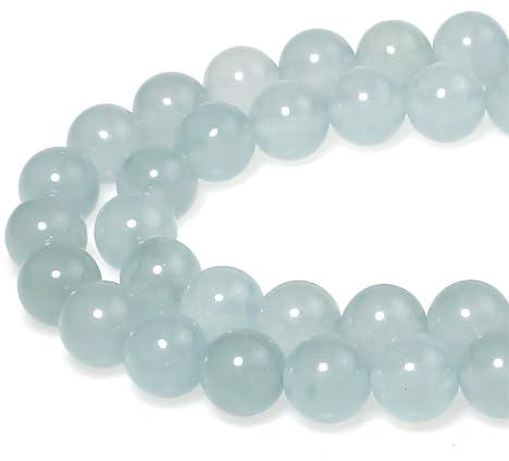 MJDCB Stenpärlor 6 mm 60 st runda grå blå jade lösa ädelstenar pärlor berlocker för smyckestillverkning armband halsband örhänge hänge