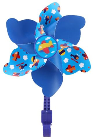 Fonowx Kinderfahrrad-Windmühle, rotierende kleine Windmühle, Blumen-Windrad, niedlicher Dekorationsspaß für Kinderwagen, Dreirad, Kinderfahrrad, Roller, Langer Stabhobel