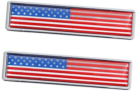 PLAFOPE 2stücke Metall Auto Aufkleber Nationalflagge Deko Aufkleber Kleines Exquisites Design Fürs Auto Büro Tür Usw Bruchfest Und Langlebig