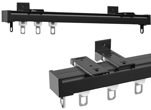 Vorhangschiene 1 Läufig, Gardinen Schienensystem Wand- Und Deckenmontage, 50cm-600cm, Rollen Gleiten Sanft, Robust Und Langlebig, Gardinen Für Schienen Aluminium Für Schiebevorhang