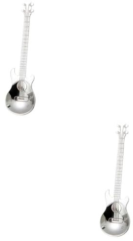 COLLBATH 2 Stk Rührlöffel Gitarren-teelöffel Servierlöffel Espressolöffel Umrühren Gitarrenlöffel Antike Löffel Obstlöffel Kaffeelöffel Löffel Zum Servieren Von Speisen Probierlöffel