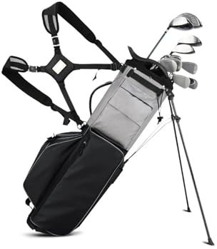 Golftasche, Multifunktionale Golftasche for Herren, 8-Wege-Unterteilung, wasserdichte und leichte Golftasche, praktisch und zugänglich(Black)