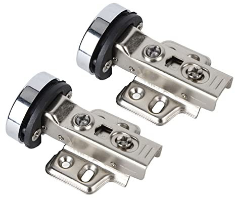 Bisagras de Red, 2 Juegos de Acero Inoxidable 201, Bisagra de de 35 Copas, Bisagra de Presa de, Curva Media para Superposición de 9 Mm, Jardinería Doméstica (Media