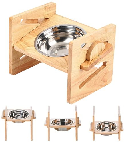 Cuenco elevado para perros, comedero elevado, comedero elevado, comedero para perros elevados, comedero elevado, comedero para perros con cuenco de acero inoxidable para perros medianos pequeños,