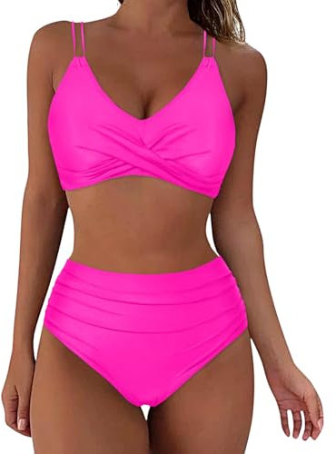 WILLBEST Tankini Damen mit bügel Cup d schwarz sexy Bikini Damen Tankini große größen 50 f Neckholder Schwimmanzug mädchen Badeanzug bauchweg mit bügel große größen Shorts String