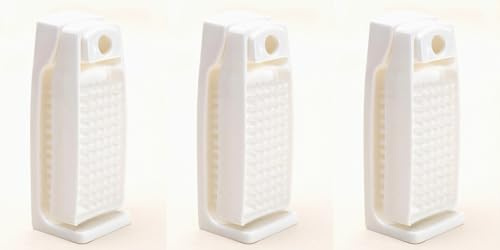 BawiTec Qualitäts Nagelbürsten aus Kunststoff mit Halterung Wandhalterung Konsole in weiß Handbürste im Set Handreinigungsbürste robuste Nylon-Borsten Kunststoffbürste für Hände und Nägel (3)