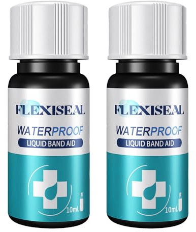 Cuidado de Grietas en la Piel,Gel Vendaje Yeso,Vendaje Impermeable y Transpirable,Vendaje Líquido,Vendas Impermeables de Uso Múltiple para Cortes y Rasguños,Tirita Líquida Impermeable,10ML,2PC
