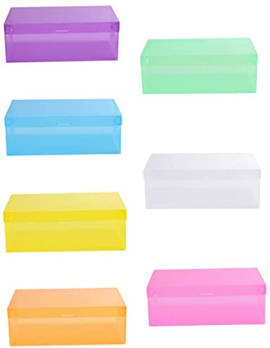 VILLFUL 7pezzi Scatole Per Scarpe in Contenitori Trasparenti Impilabili Per Riporre Scarpe Organizer Pieghevole e Dormitorio
