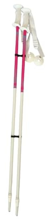 rockible Lot de 2 bâtons de Ski/bâtons de Marche Robustes et légers pour Enfants, idéaux pour Les Sports d'hiver en extérieur, Le Snowboard et la, 90cm, Blanc