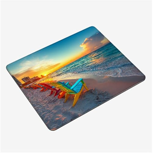 Mini Tapis Souris 42x35cm, Tapis de Souris Coloré sous Main Bureau Fauteuil Inclinable Mousepad, Surface Lisse et Base en Caoutchouc antidérapante Mouse Pad, Gaming Accessoire, Homme Cadeaux S0-754