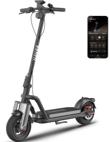 NAVEE N65i Serie, e Scooter mit Straßenzulassung, Scooter Electric ABE, 10 Zoll, max. 65-70 km | Vierfach-Federung | Klappbar mit IPX5 & TÜV-Zulassung Elektroscooter Elektroroller für Erwachsene