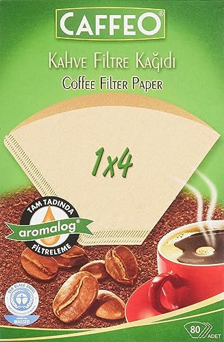 CAFFEO Lot de 80 filtres à café en papier 1 x 4