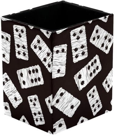 VAPOKF Stiftehalter für Schreibtisch, Domino-Spielkarten, Drucke, Stiftehalter, Stiftehalter, Make-up-Pinsel, Aufbewahrung, Schreibtisch, Schreibwaren, Organizer für Home Office