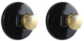 Spirella 2 x Handtuchhaken Dot Schwarz & Gold