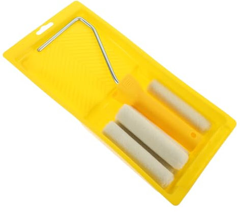 Hemobllo 1 Satz Malwerkzeugset Farbroller-Tablett 4-Zoll-Farbroller-Set Rollen Pinsel Farbroller zum Streichen von Wänden Hausanstrichzubehör Kombipaket Werkzeugkasten Breyer Bürste Plastik