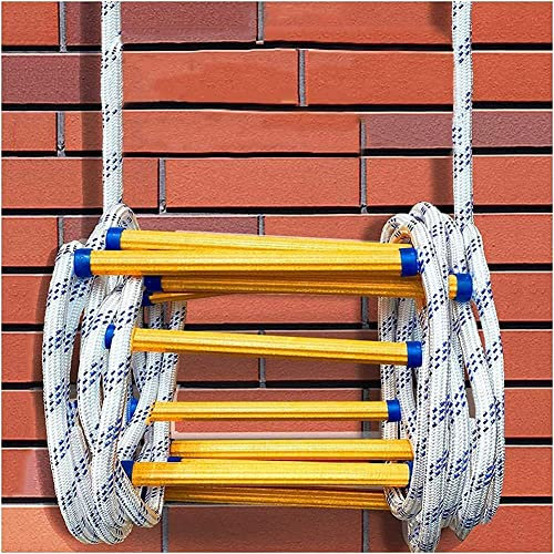 PNAJFUEL Seilleiter Feuerfeste Rettungsleiter, Notfall Feuer Fluchtleiter Multifunktionale Sicherheitsleiter Mit Haken/3 Meters