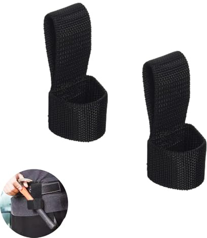 UtySty Hammerhalter, Gürtelholster, sichere Nylonschlaufe, kompakte Aufbewahrung, Organizer für Beil, Axt, Taschenlampe, LED-Taschenlampe, D-Displaybox, Camping-Blitzlicht, 2 Stück