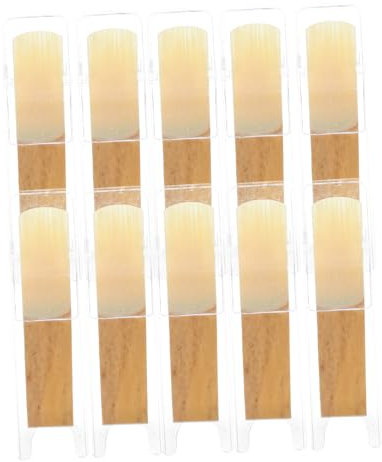 ULDIGI 10 Stück Saxophonblätter Für Sopransaxophon 2,87 X 0,75 X 0,08 Cm Holzblätter Für Saxophon Zubehör Aus Massivholz