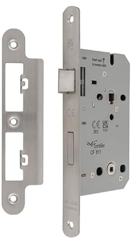 Kooples Hardware Easi-T Bathroom DIN Lock – High-Security Mortice Lock for Bathroom Doors (Radius)
