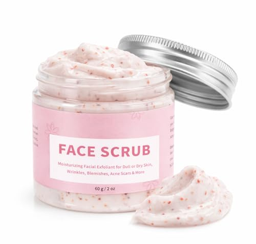 Face Scrub for Men and Women, Gentle Facial Exfoliator | Shea Butter, Deep Pore Cleanser, Removes Impurities and Excess Oil, Helps Smooth Skin Texture
