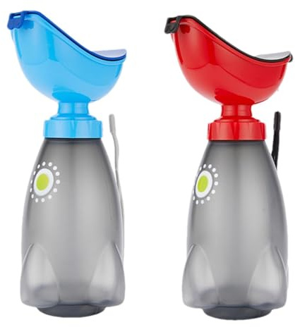 Urinalflasche Frauen - 2 Stück 600ml Tragbares Urinal für Unterwegs | Urinflasche für Frauen Camping, Tragbares Auto Urinal, mit Deckel und Trichter, Geeignet für Autoreisen, Roadtrips und Campin