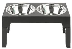 Elevated Dog Bowls, Dog Feeding Bowls, 5 Heights Adjustable, Raised Pet Food Bowl with Stand, 3-in-1 Elevated Dog Bowl for Small Medium Large Sized Dog(Black)