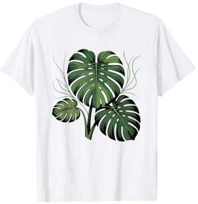 Monstera Vintage Botanical Art Illustration Retro T-Shirt