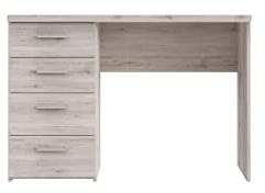 FORTE Net 106 Schreibtisch mit 4 Schubladen, Holzwerkstoff, Sandeiche Dekor, B x H x T: 110 x 76.5 x 60 cm