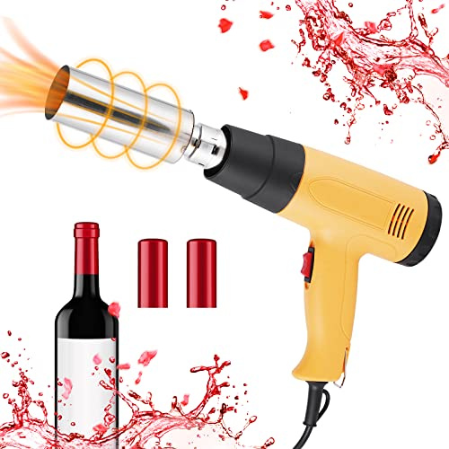 YJINGRUI Machine de cachetage de machine d'emballage de capsule de vin de rétrécissement thermique Machine à capsules de bouteilles électrique 220V