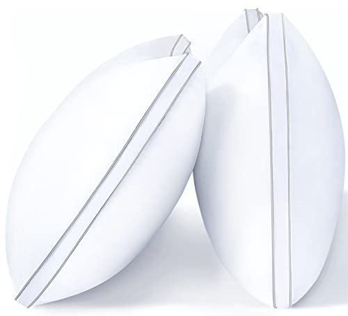 viewstar Bed Pillows Different Sizes Set of 2, Hotel Quality Cooling Down Alternative Gusseted Pillows for Side, Back, or Stomach Sleepers, White, King