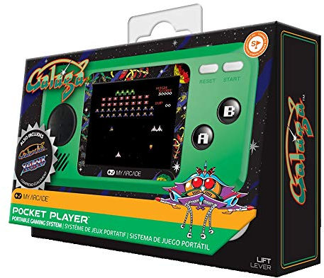 My Arcade Galaga Mini Arcade Games Console - Pocket Player Table Top Arcade Machine, Portable Handheld Game, Retro Gaming Console, Mini Retro Games Machines for Kids & Adults