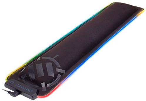 ENHANCE LED-Handgelenkauflage mit weicher Memory-Schaum-Unterstützung für Tastaturen in voller Größe – Handgelenkauflage mit 7 beleuchteten Farben, 3 Farbmodi, intelligente Steuerung, rutschfeste