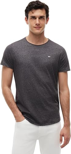 Tommy Jeans Herren T-Shirt Kurzarm TJM Slim Slim Fit, Schwarz (Black), 3XL