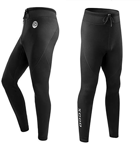 Men&Women Wetsuit Pants, 1.5mm Neoprene Long Pants Keep Warm for Surfing Kayaking Swimming Diving Canoeing (Black, XXXX-Large)