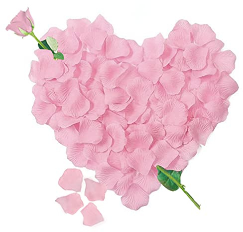 Rosenblätter, 3000 Seide Rosa Rosenblüten, Romantisch Deko, Dekoration für Romantische Atmosphäre, Heiratsantrag, Valentinstag Deko und Hochzeit