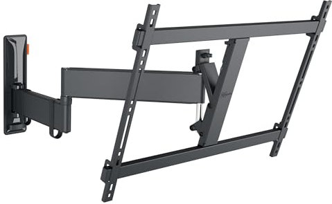 Vogel's Comfort TVM 3645 Schwenkbare TV-Wandhalterung für 40-77 Zoll Fernseher, Max. 35 kg, Schwenkbar bis zu 180°, Full-Motion TV Halterung max. VESA 600x400, Universelle Kompatibilität, Schwarz
