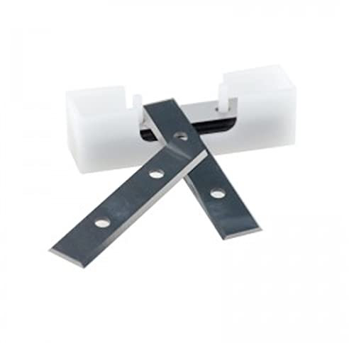 YAN XUAN 2 Edges 60mm（2-3/8 inch）Replacement Carbide Inserts Cutter Blades,60x 12 x 1.5mm Heavy Duty Carbide Tungsten Scraper for Woodworking Surfacing Groove Helical Spiral Planer Cutter Heads,10pcs