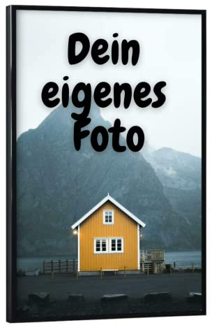 artboxONE Pixum Poster im Kunstoffrahmen schwarz 60 x 40 cm (hoch) mit eigenem Foto - Personalisierbares Geschenk