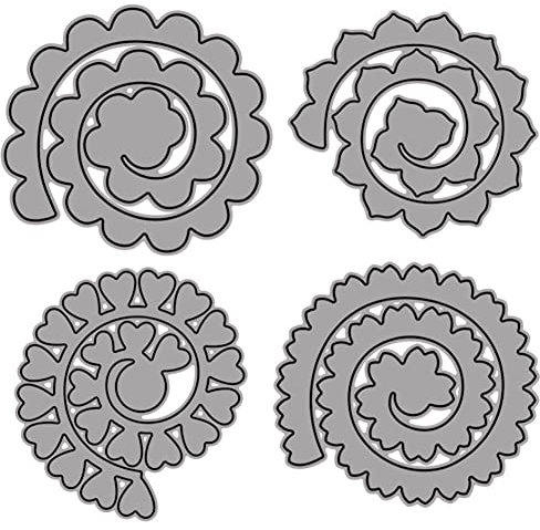 Wudaizhi Blume Stirbt 4pcs Metall Schneidstirb