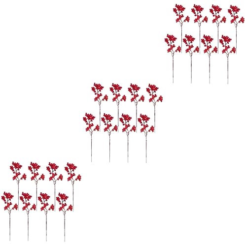 Warmhm 3sets Weihnachtsstrauß Künstliche Beeren Picks Festliche Weihnachtsbaum Schmuck Wohnkultur 10 Stücke * 3