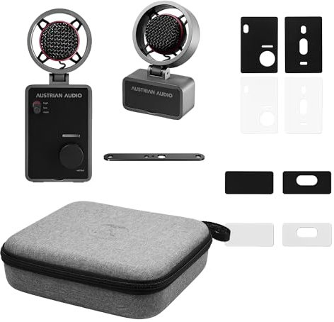Austrian Audio MiCreator System Set para producción de música y Contenido (Incl. micrófono MiCreator Studio, micrófono Satellite, 2X Placas Frontales, riel estéreo MiniBar, Estuche, Cable)
