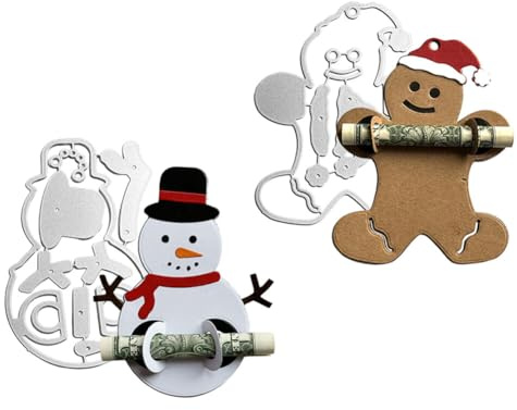 Weihnachts Geldhalter Metall Stanzformen, Weihnachtskarten Metall Stanzformen für Kartenherstellung Prägepapier Stanzformen Sets Album Scrapbooking Vorlagen Schablonen Aufbewahrung Taschen