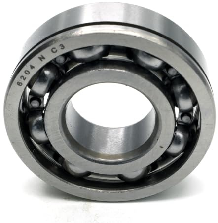 Parts and Parts Rillenkugellager 6204 N C3, 20x47x14mm, DIN 625 ISO 15, Hochgeschwindigkeits-Radiallager, reibungsarm, leichtgängig, ideal für Fahrzeuggetriebe und Industriemaschinen